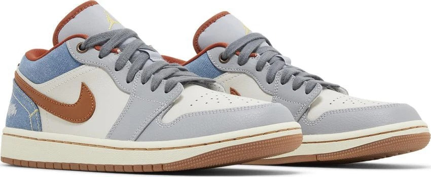 Tênis Air Jordan 1 Low Phantom Denim Cinza