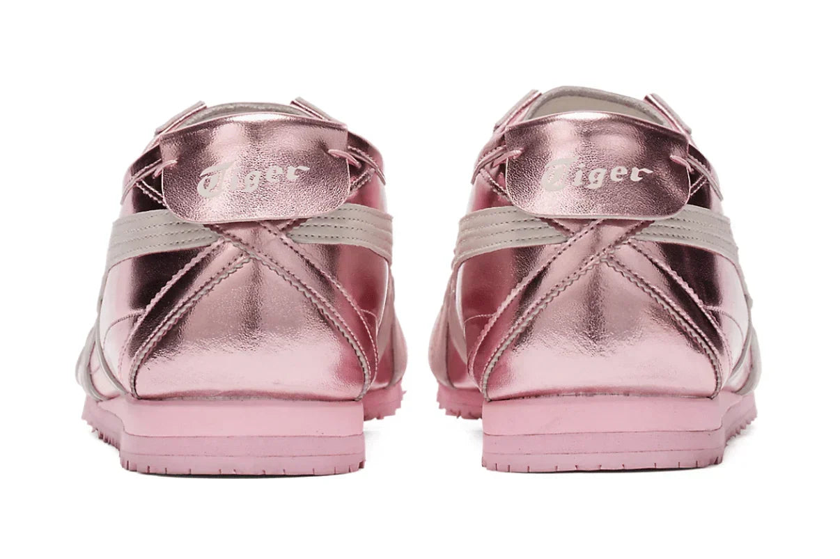 Tênis Onitsuka Tiger Mexico 66 SD Metallic Series Crystal Pink Cream Rosa vista traseira