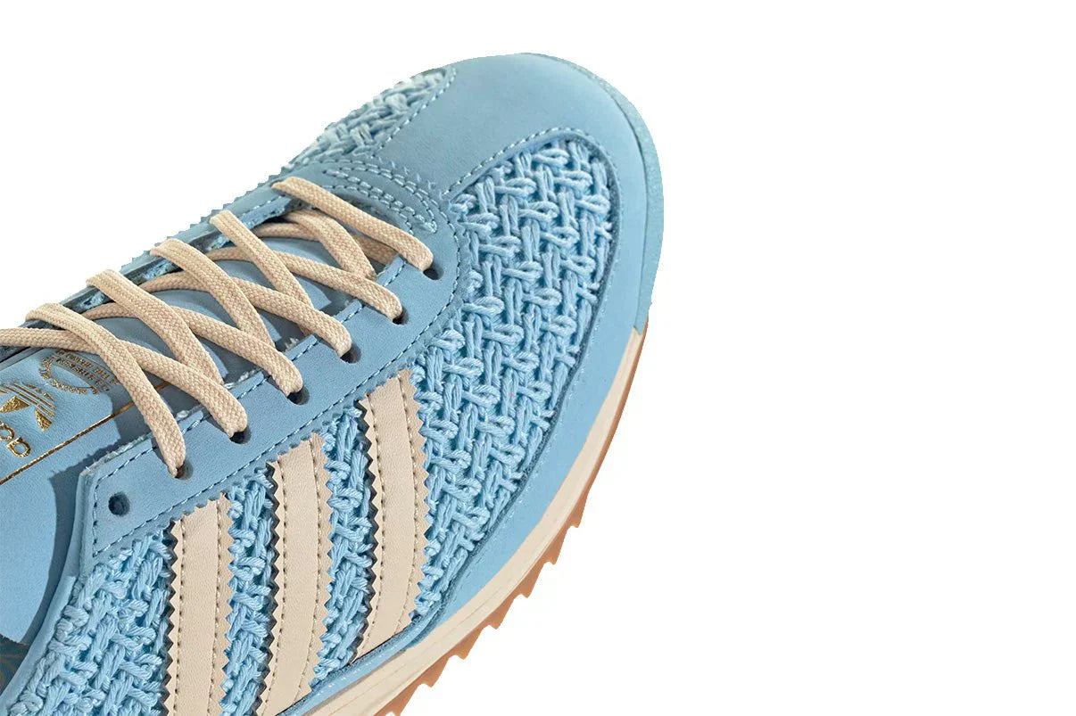 Tênis Adidas SL 72 OG Clear Sky Sand Strata Cream White Azul detalhe lateral