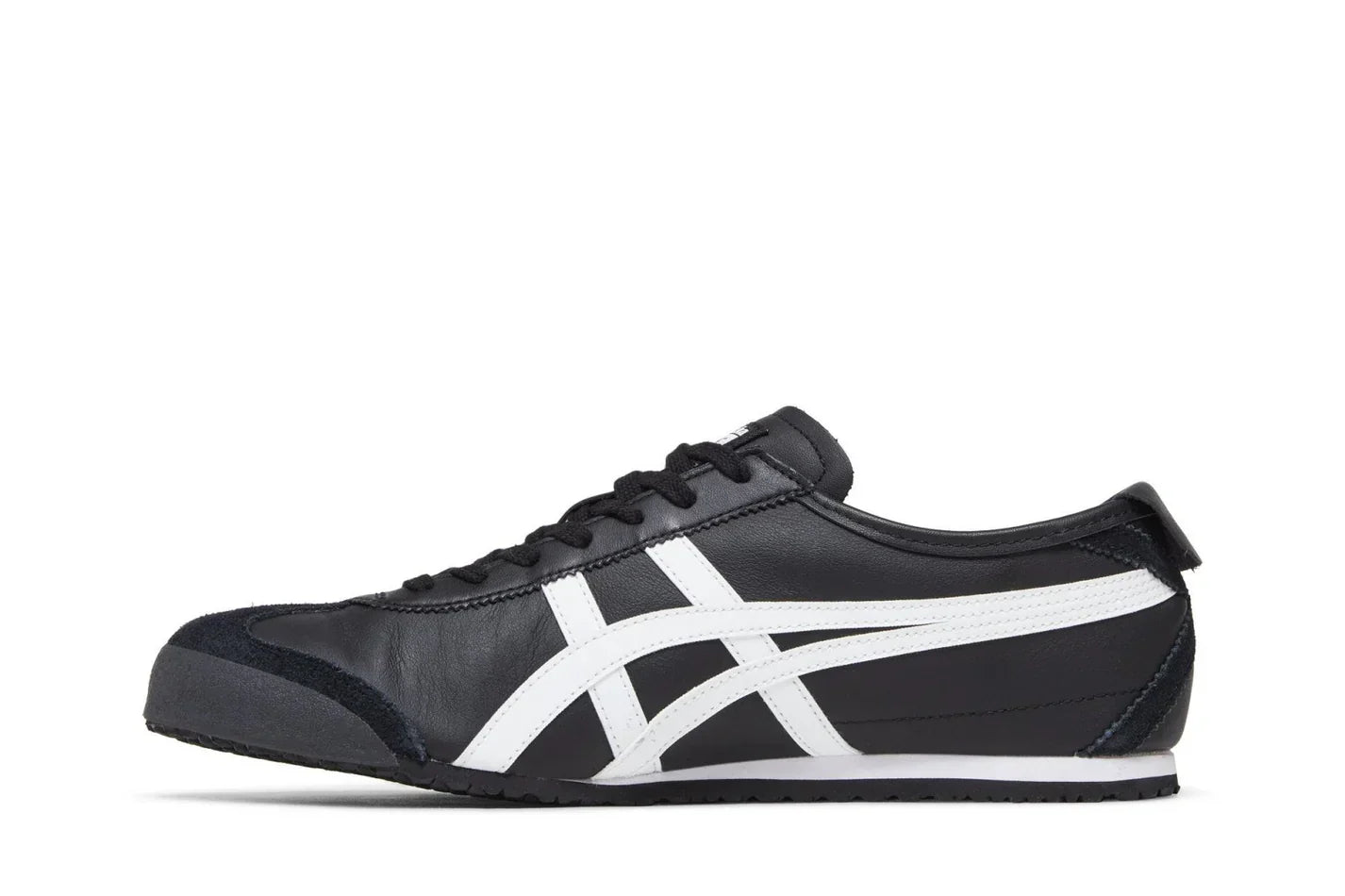 Tênis Onitsuka Tiger Mexico 66 Black and White Preto detalhe do material