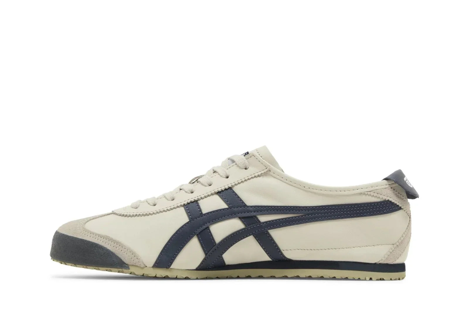 Tênis Onitsuka Tiger México 66 Brich Peacoat Bege detalhe do solado