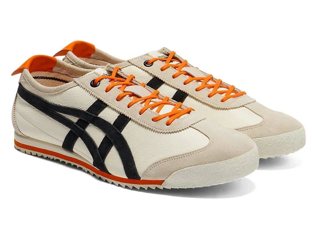 Tênis Onitsuka Tiger Mexico 66 SD Cream Black Orange Bege detalhe do solado