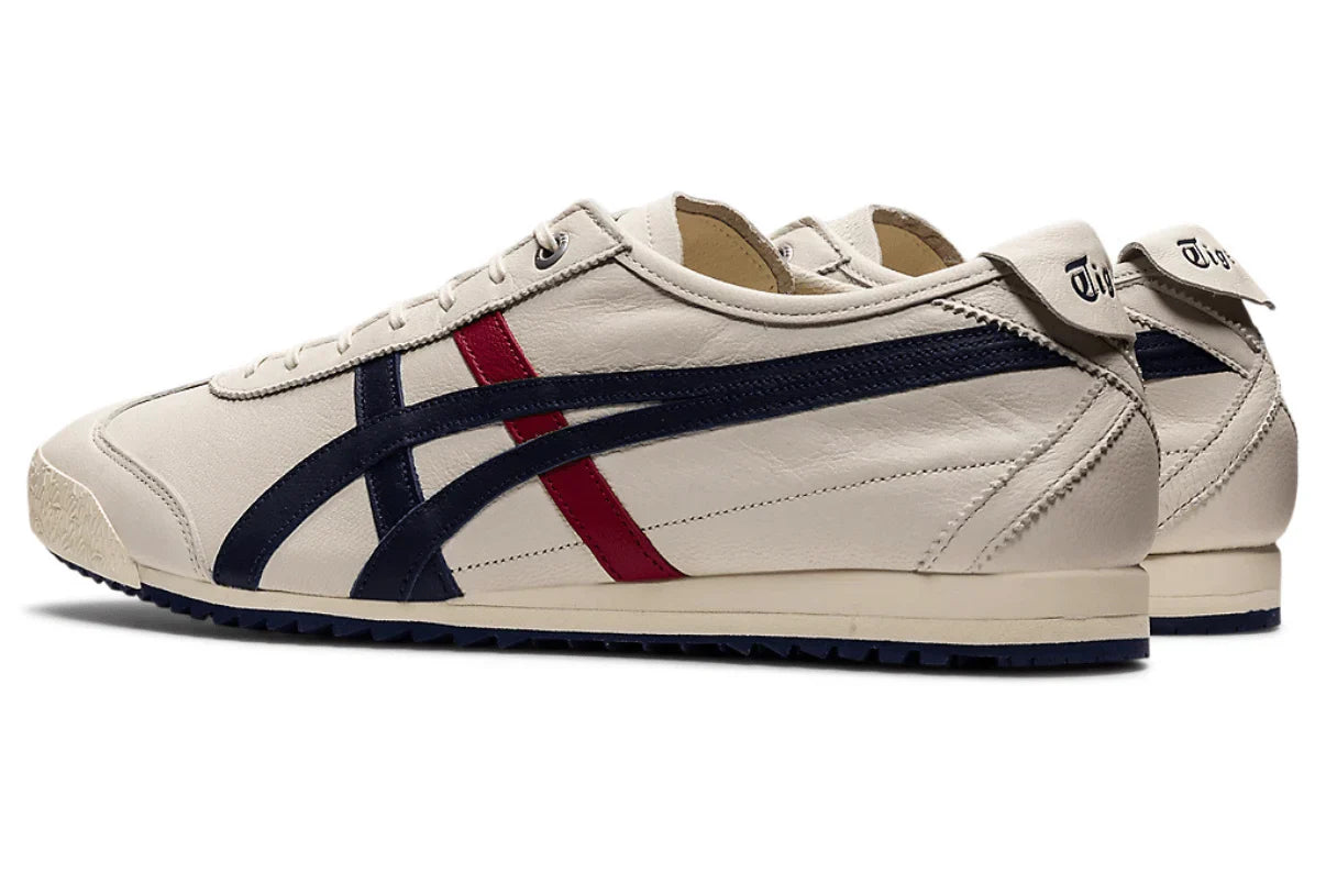 Tênis Onitsuka Tiger Mexico 66 SD Cream Peacoat Navy Red Bege detalhe do solado