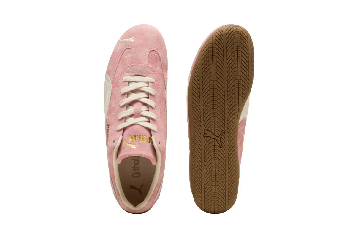 Tênis Puma Speedcat Faded Carnation Pink Alpine Snow Rosa detalhe frontal