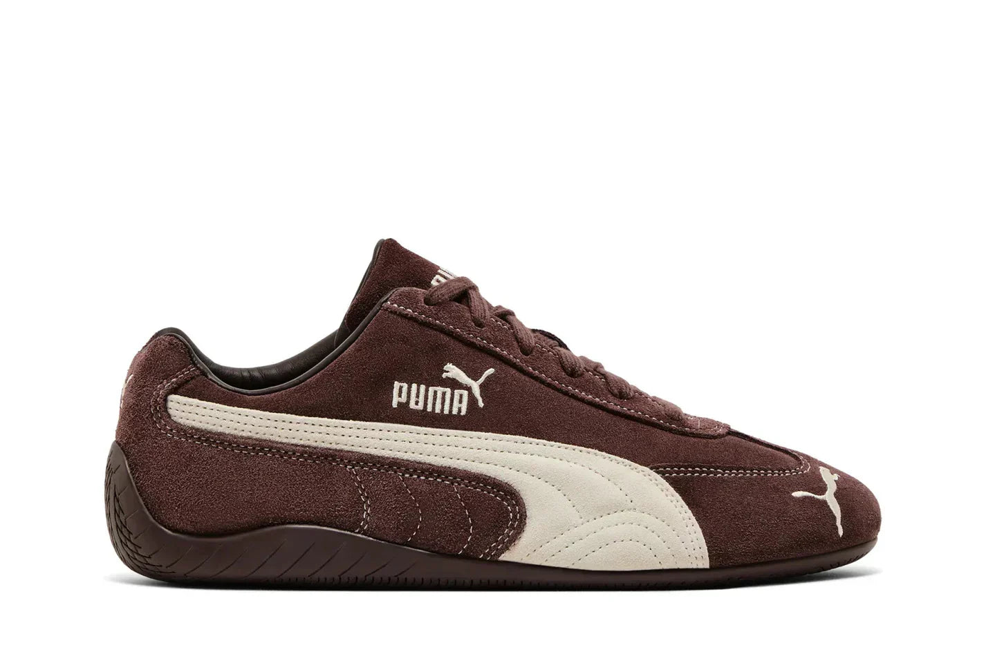 Tênis Puma Speedcat TTF Dark Chocolate Frosted Ivory Marrom vista superior
