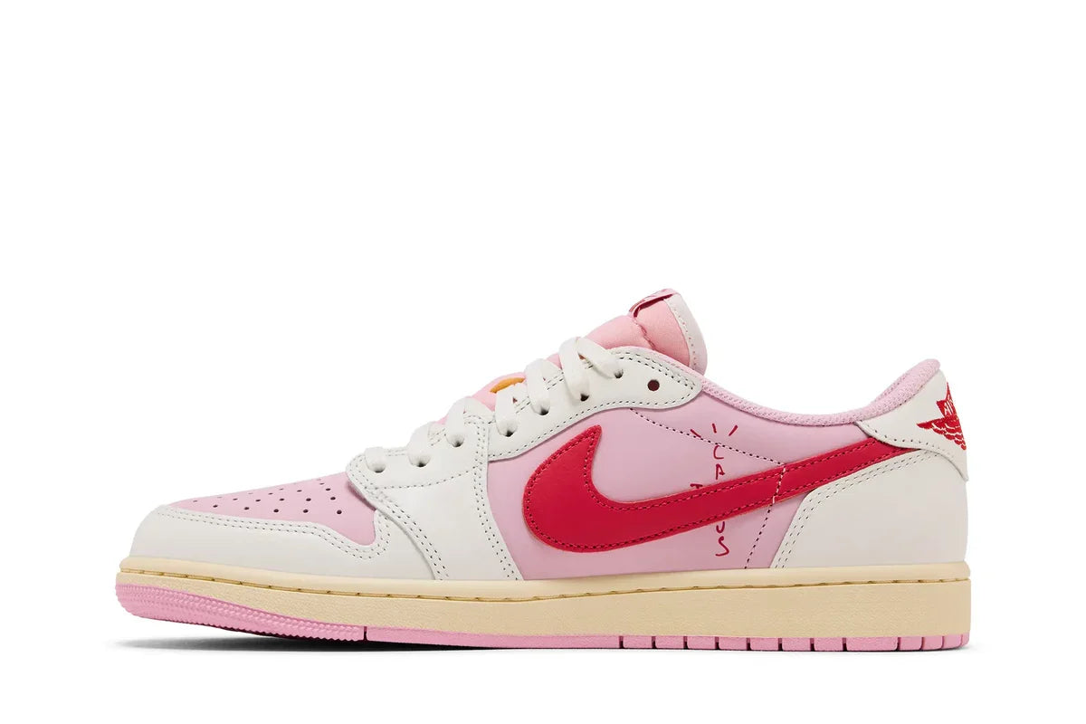 Air Jordan 1 Retro Low OG SP Travis Scott Sail Tropical Pink Rosa