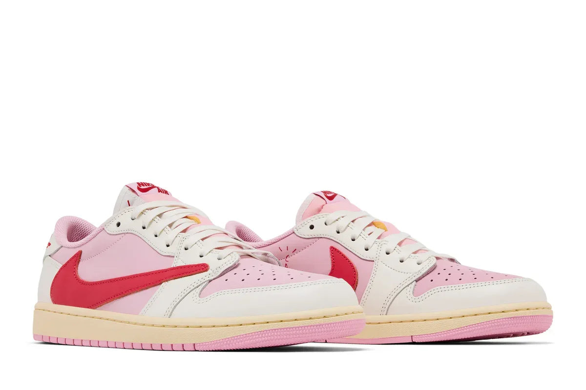 Air Jordan 1 Retro Low OG SP Travis Scott Sail Tropical Pink Rosa