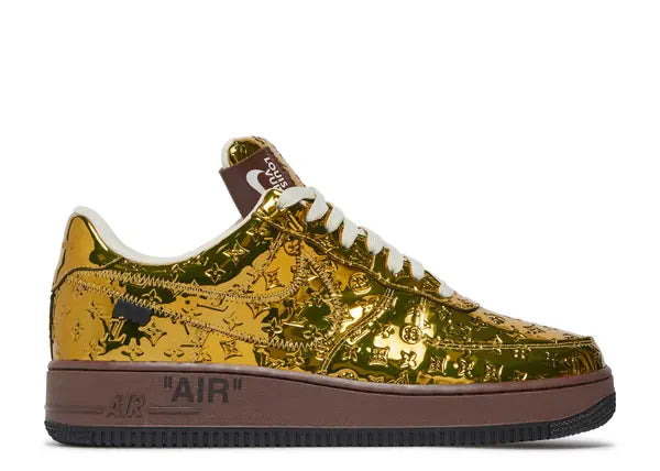 Louis Vuitton x Air Force 1 Low 'Metallic Gold'