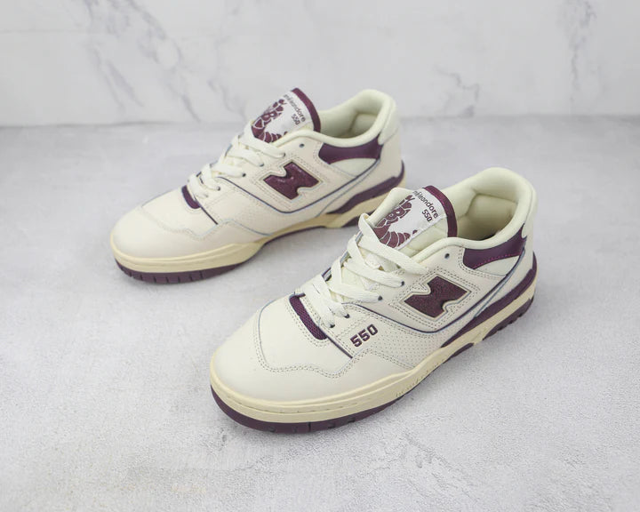 New Balance 550 Sea Salt Burgundy