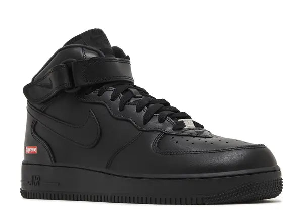 Supreme x Air Force 1 Mid 'Box Logo - Triple Black'