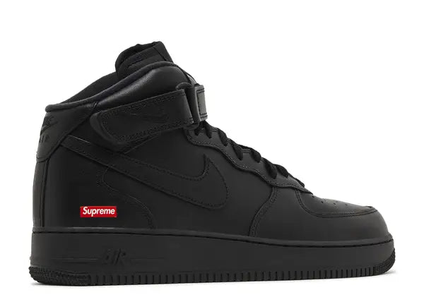 Supreme x Air Force 1 Mid 'Box Logo - Triple Black'
