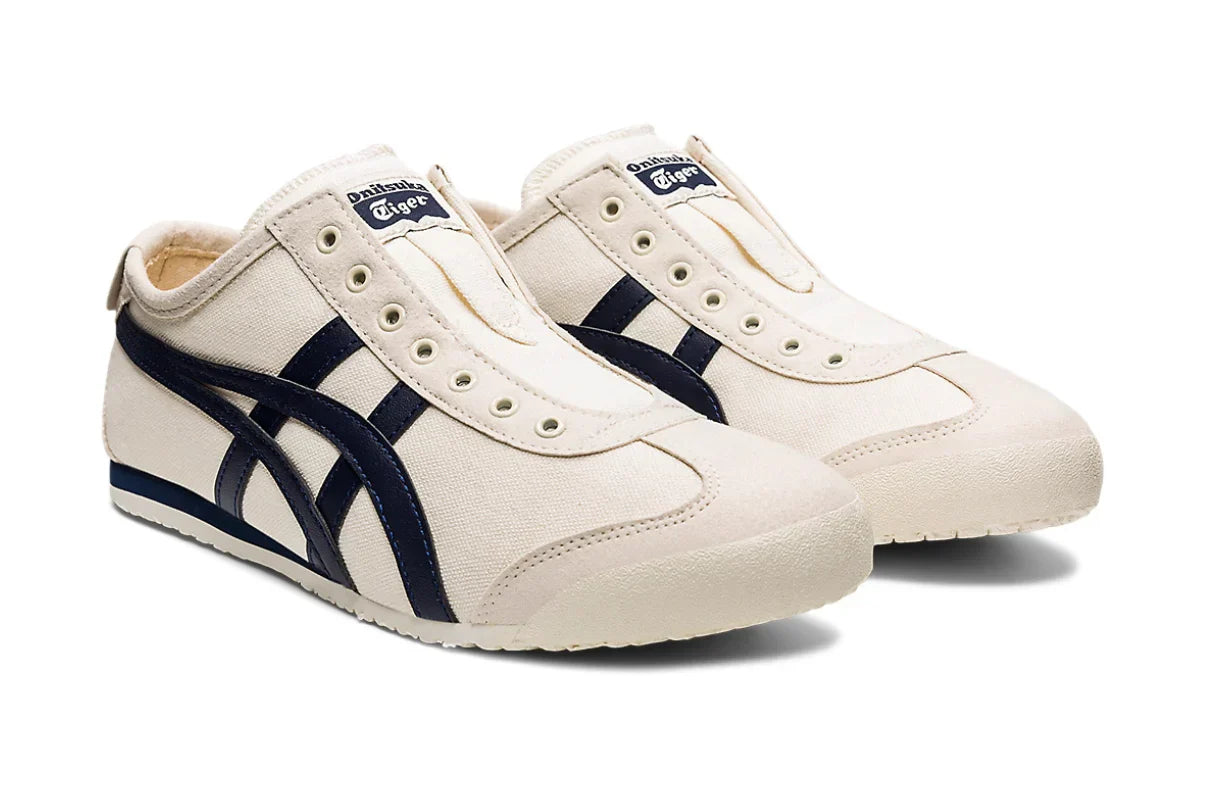 Tênis Onitsuka Tiger Mexico 66 Slip-On Birch Midnight Bege vista superior