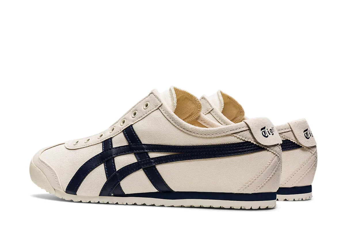 Tênis Onitsuka Tiger Mexico 66 Slip-On Birch Midnight Bege detalhe do solado