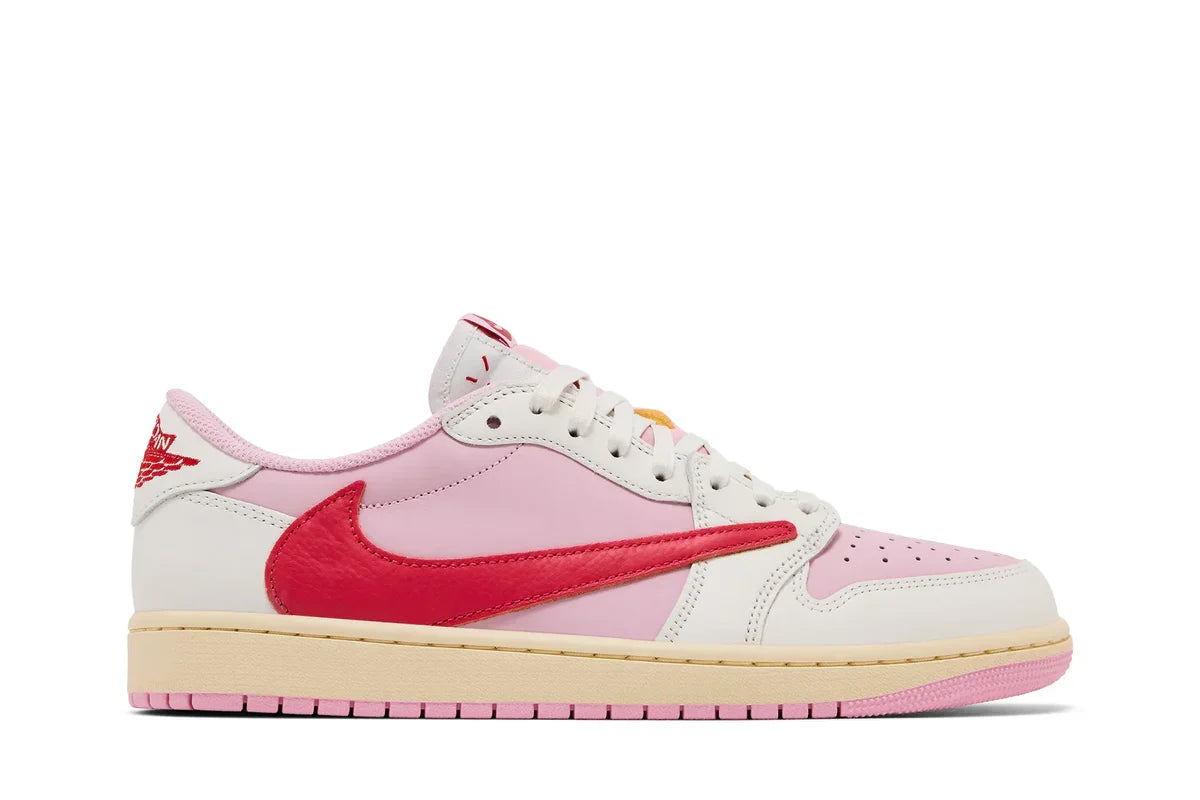 Air Jordan 1 Retro Low OG SP Travis Scott Sail Tropical Pink Rosa