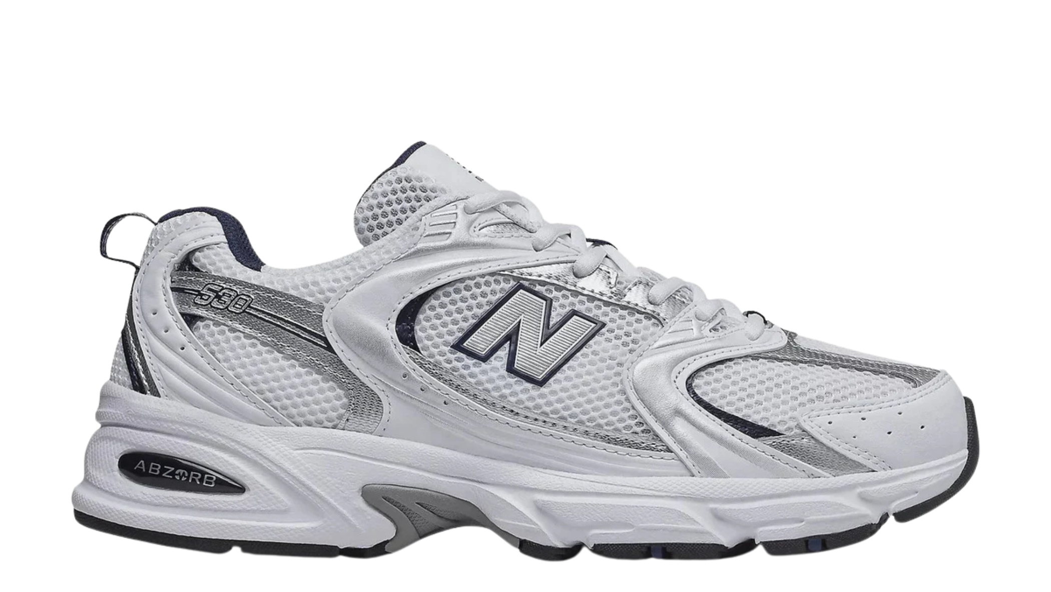 New Balance 530 White Silver Navy