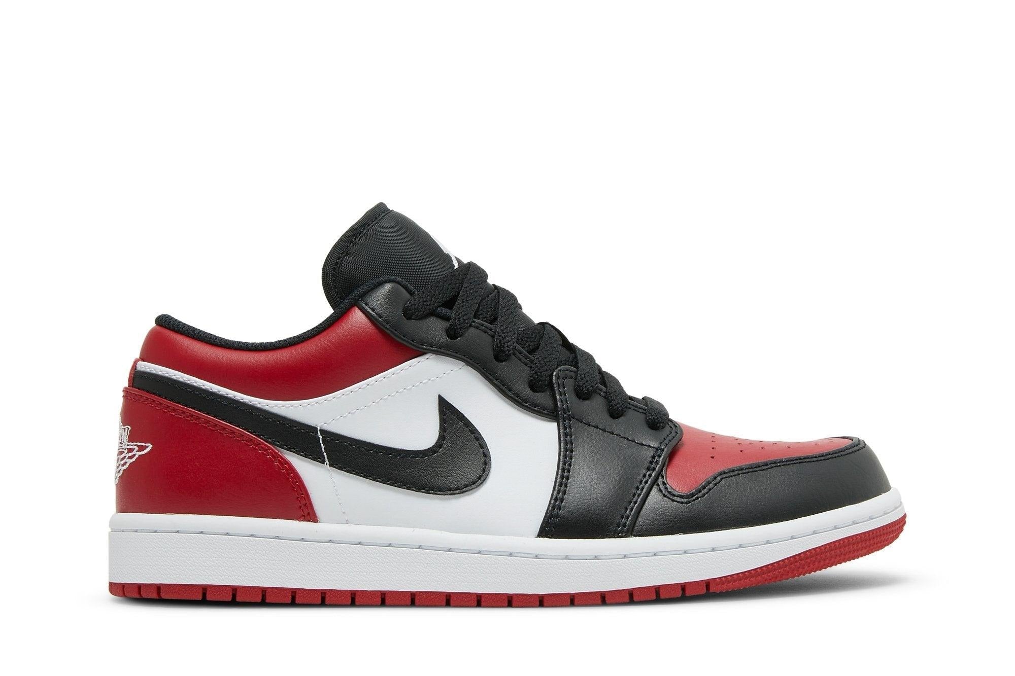 Tênis Air Jordan 1 Low Bred Toe Vermelho