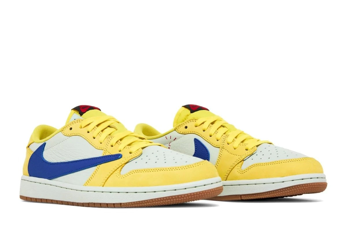 Tênis Travis Scott x Air Jordan 1 Low Og Canary Amarelo
