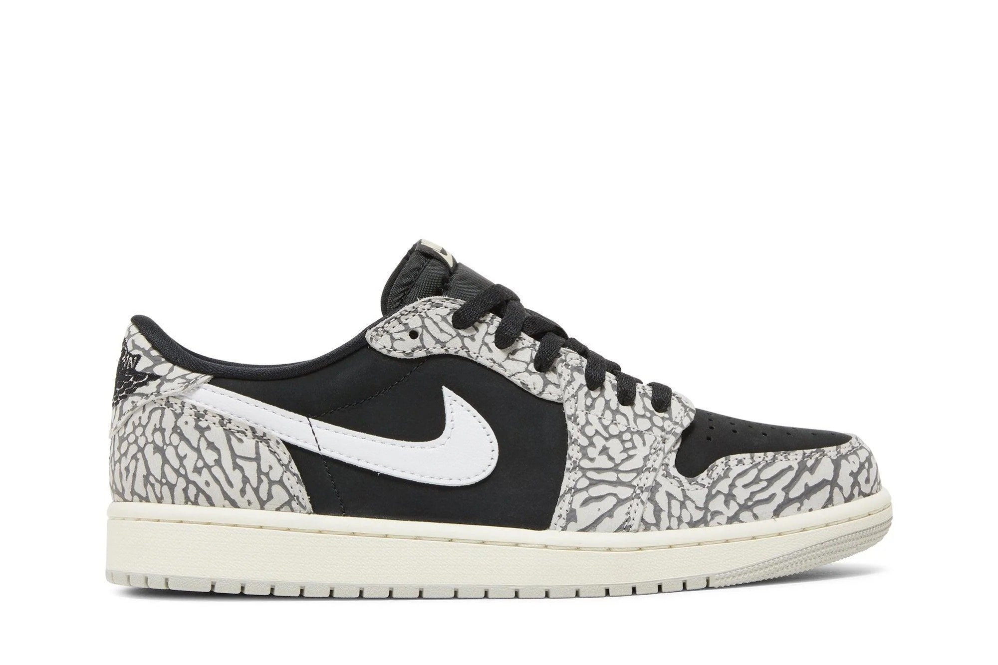 Tênis Air Jordan 1 Retro Low OG 'Black Cement' Preto