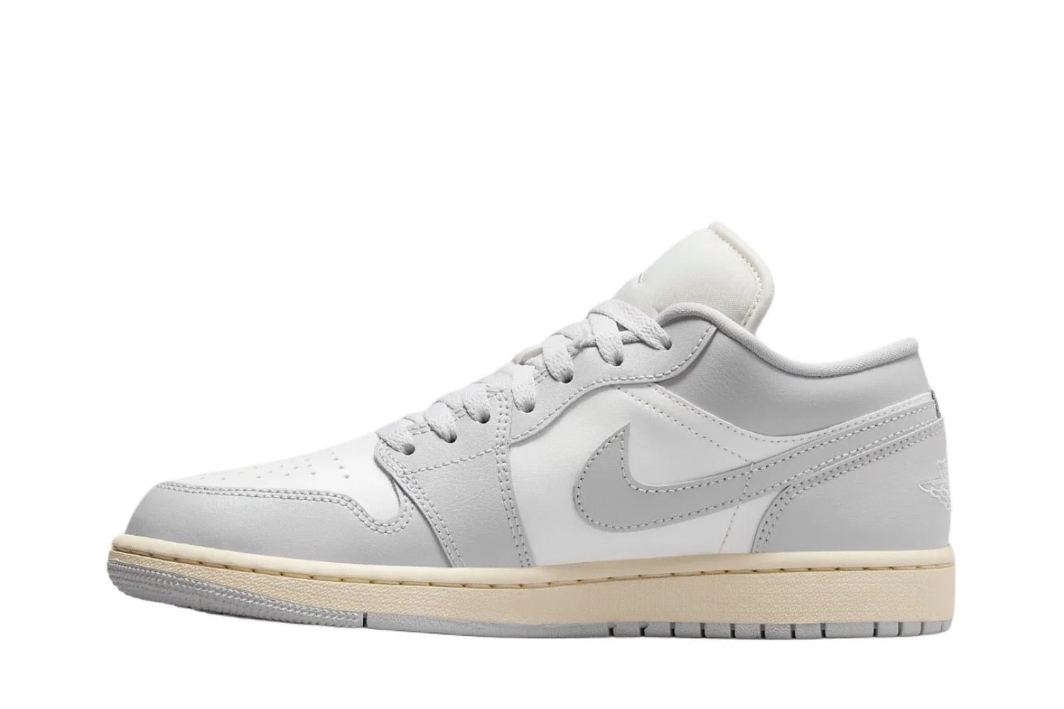 Tênis Air Jordan 1 Low Neutral Grey Coconut Milk Cinza