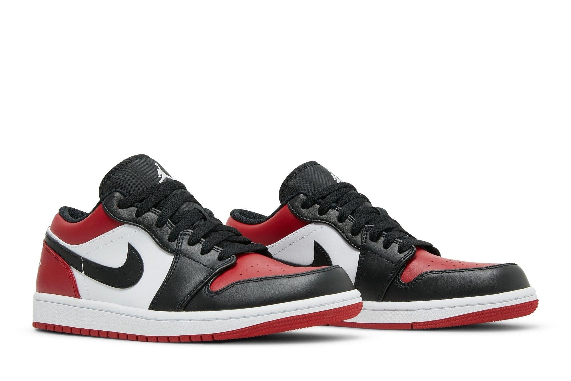 Tênis Air Jordan 1 Low Bred Toe Vermelho