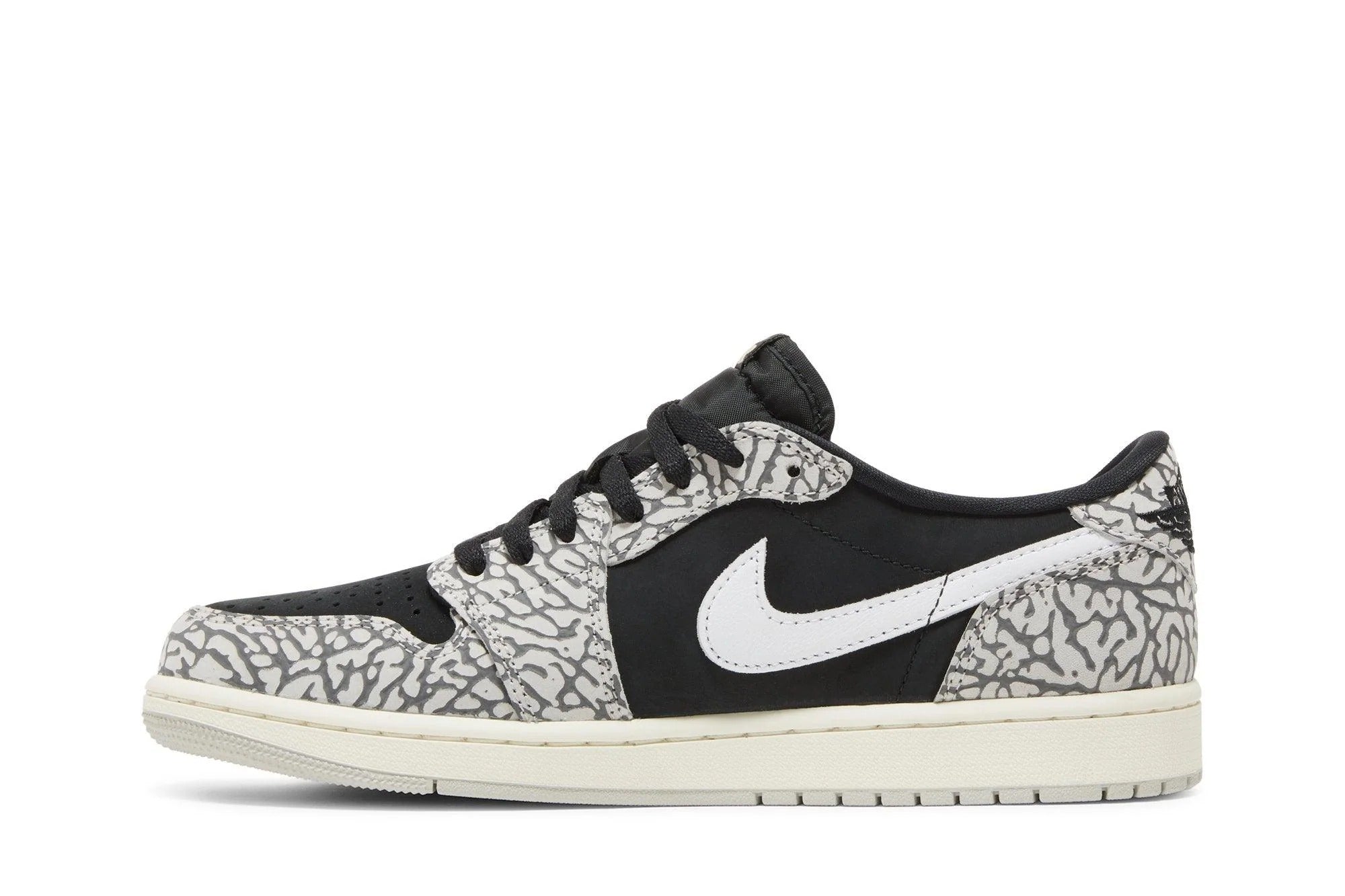 Tênis Air Jordan 1 Retro Low OG 'Black Cement' Preto
