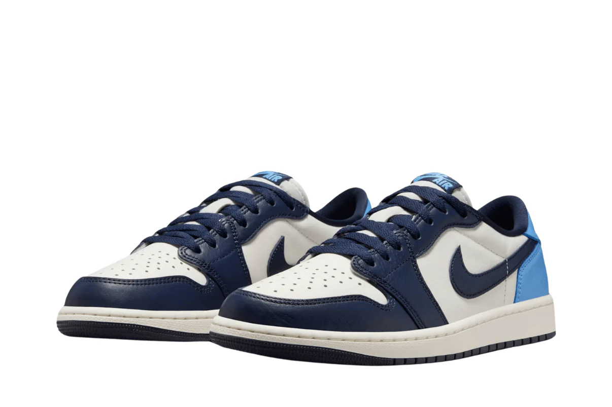 Tênis Air Jordan 1 Low OG Obsidian UNC Azul