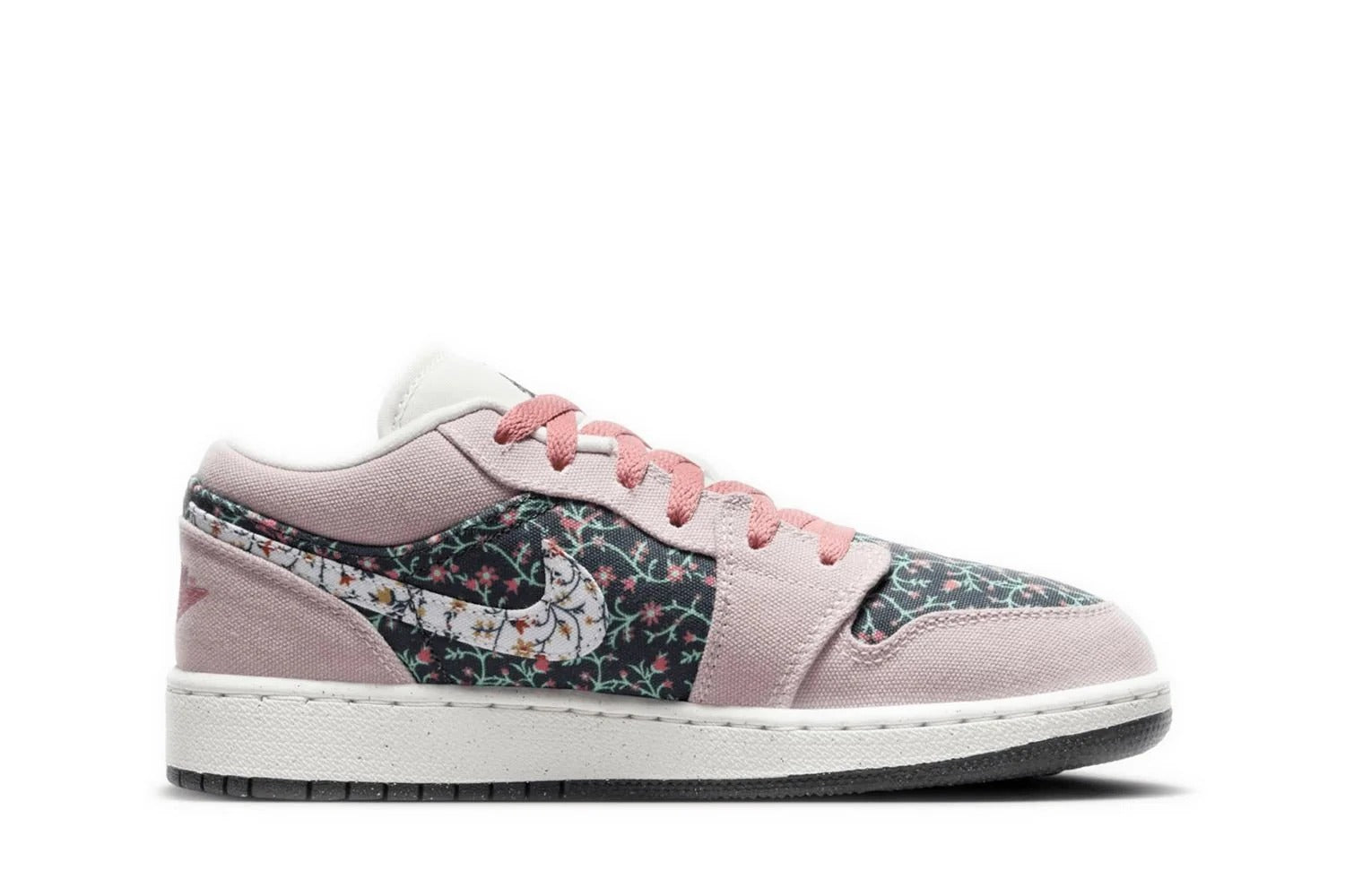 Tênis Air Jordan 1 Low "Floral Canvas" Rosa