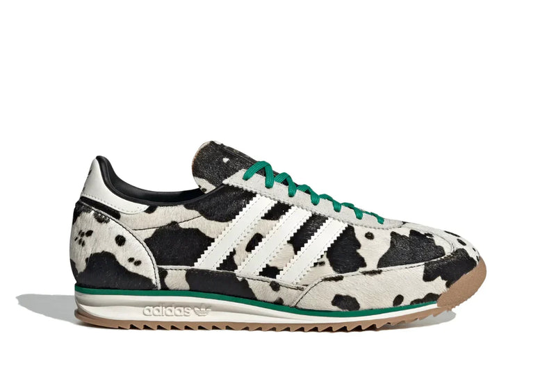 Tênis Adidas SL 72 Og Court Green Cow Print Bege vista lateral