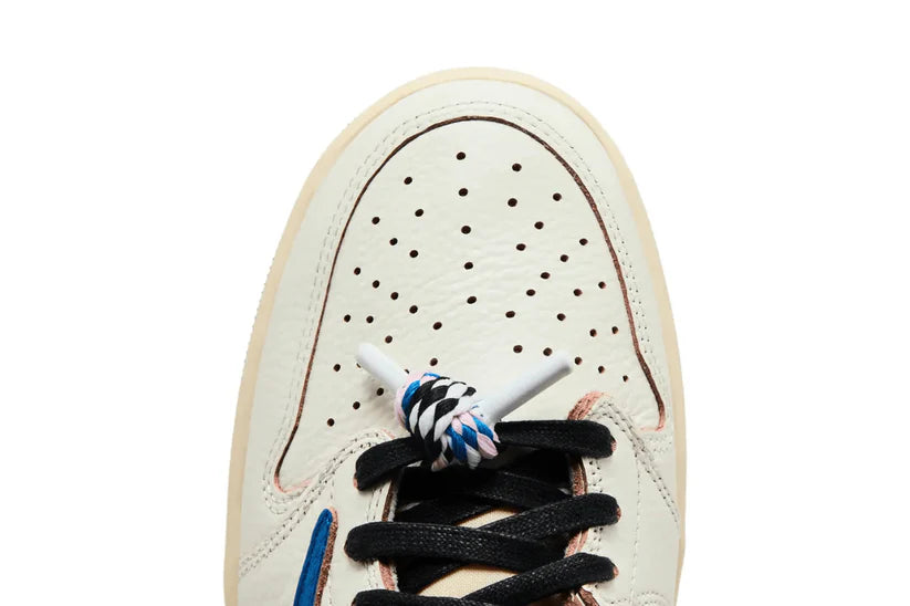 Nike Air Jordan 1 x Travis Scott Retro Low OG SP Nike Sail Military Blue Couro