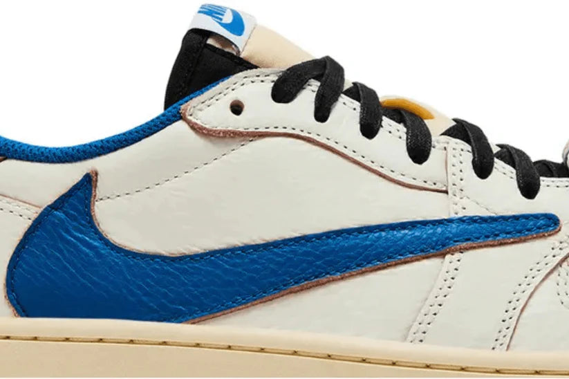 Nike Air Jordan 1 x Travis Scott Retro Low OG SP Nike Sail Military Blue Couro