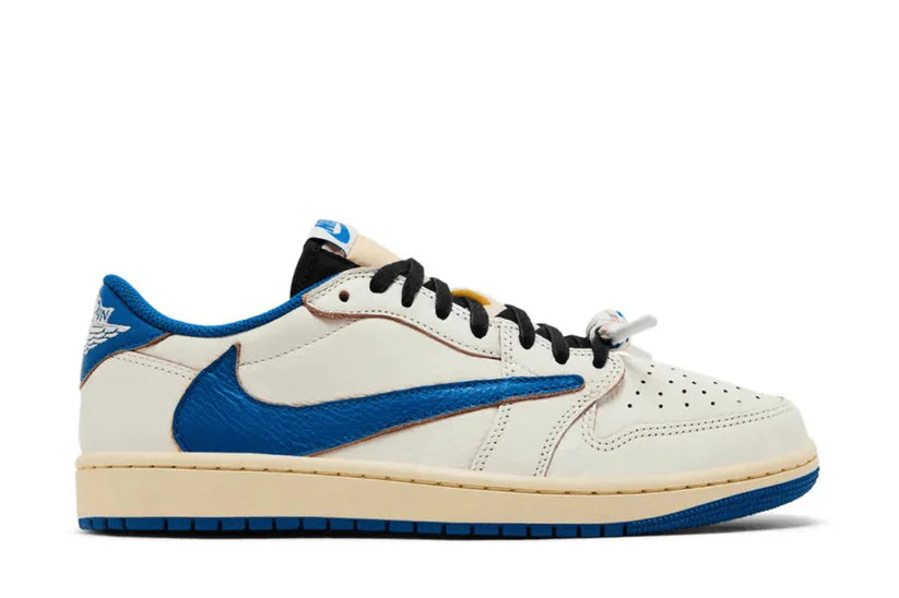 Nike Air Jordan 1 x Travis Scott Retro Low OG SP Nike Sail Military Blue Couro