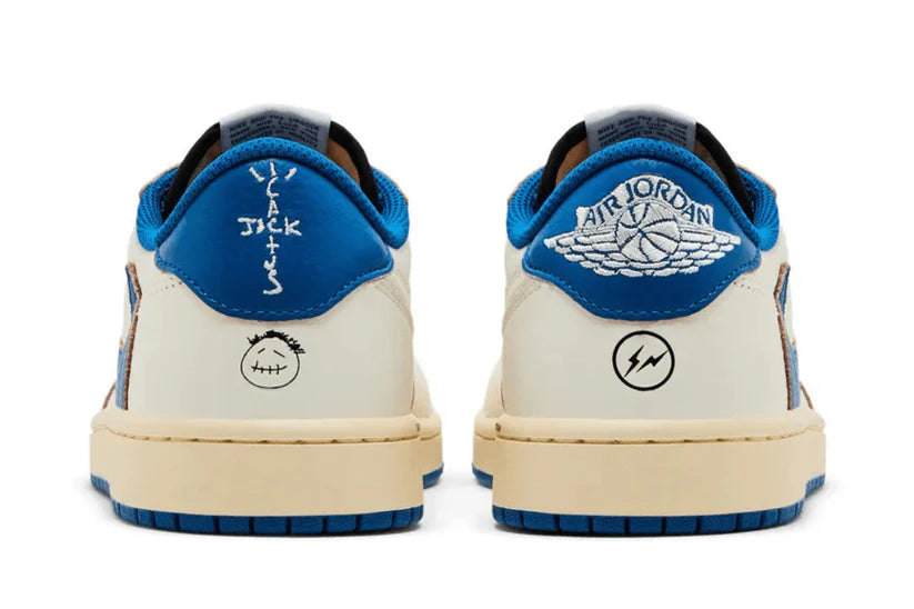Nike Air Jordan 1 x Travis Scott Retro Low OG SP Nike Sail Military Blue Couro
