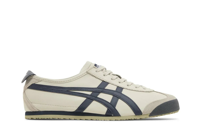 Tênis Onitsuka Tiger México 66 Brich Peacoat Bege vista lateral