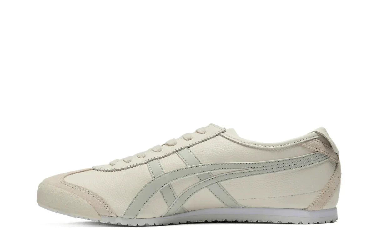 Tênis Onitsuka Tiger Mexico 66 Cream Light Sage Bege detalhe do material