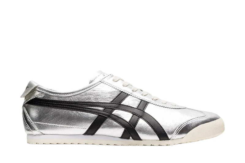 Tênis Onitsuka Tiger Mexico 66 Pure Silver Black Cinza vista lateral