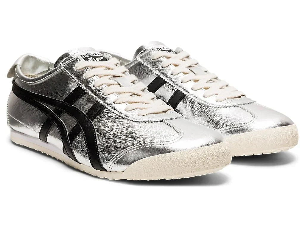 Tênis Onitsuka Tiger Mexico 66 Pure Silver Black Cinza detalhe do solado