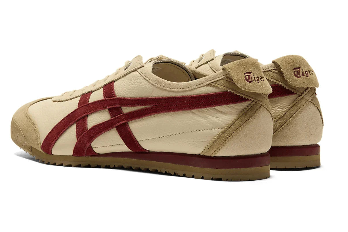 Tênis Onitsuka Tiger Mexico 66 SD Beige Beet Juice Bege detalhe do material