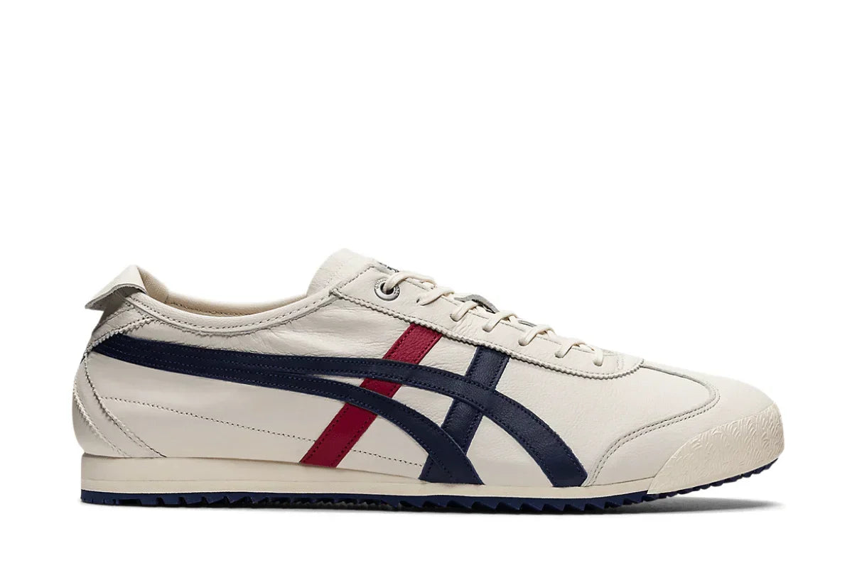 Tênis Onitsuka Tiger Mexico 66 SD Cream Peacoat Navy Red Bege vista lateral