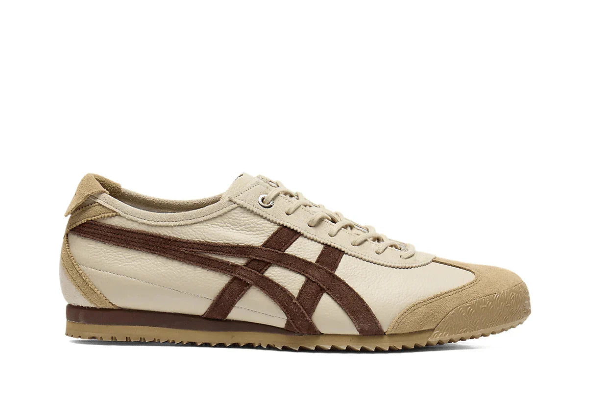 Tênis Onitsuka Tiger Mexico 66 SD Vin Putt Dark Brown Bege vista lateral