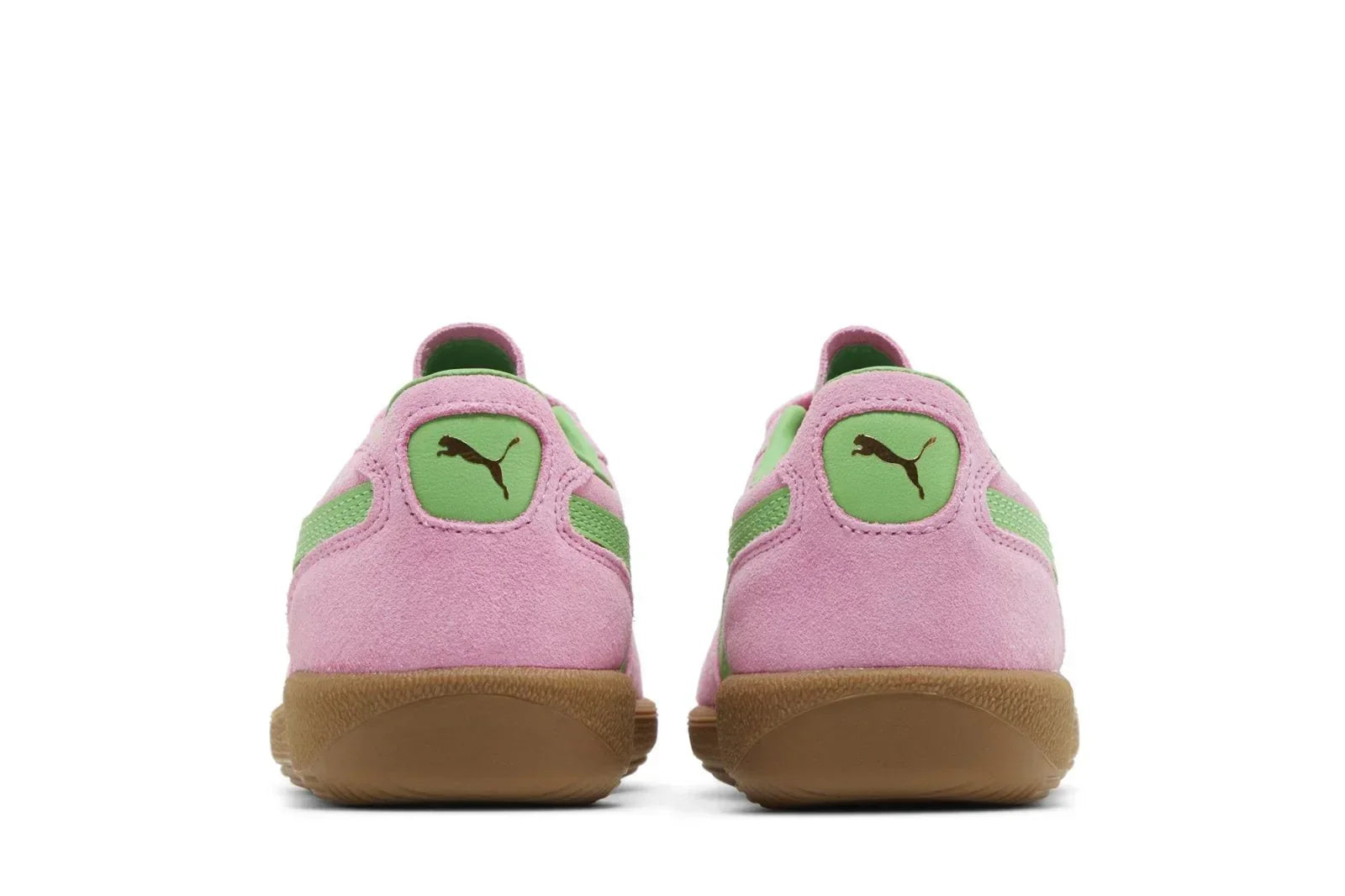 Tênis Puma Palermo Special Pink Delight Green Rosa detalhe do material