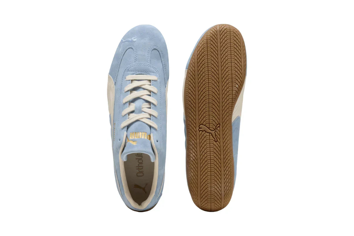 Tênis Puma Speedcat Faded Haute Tropic Alpine Snow Azul detalhe do material